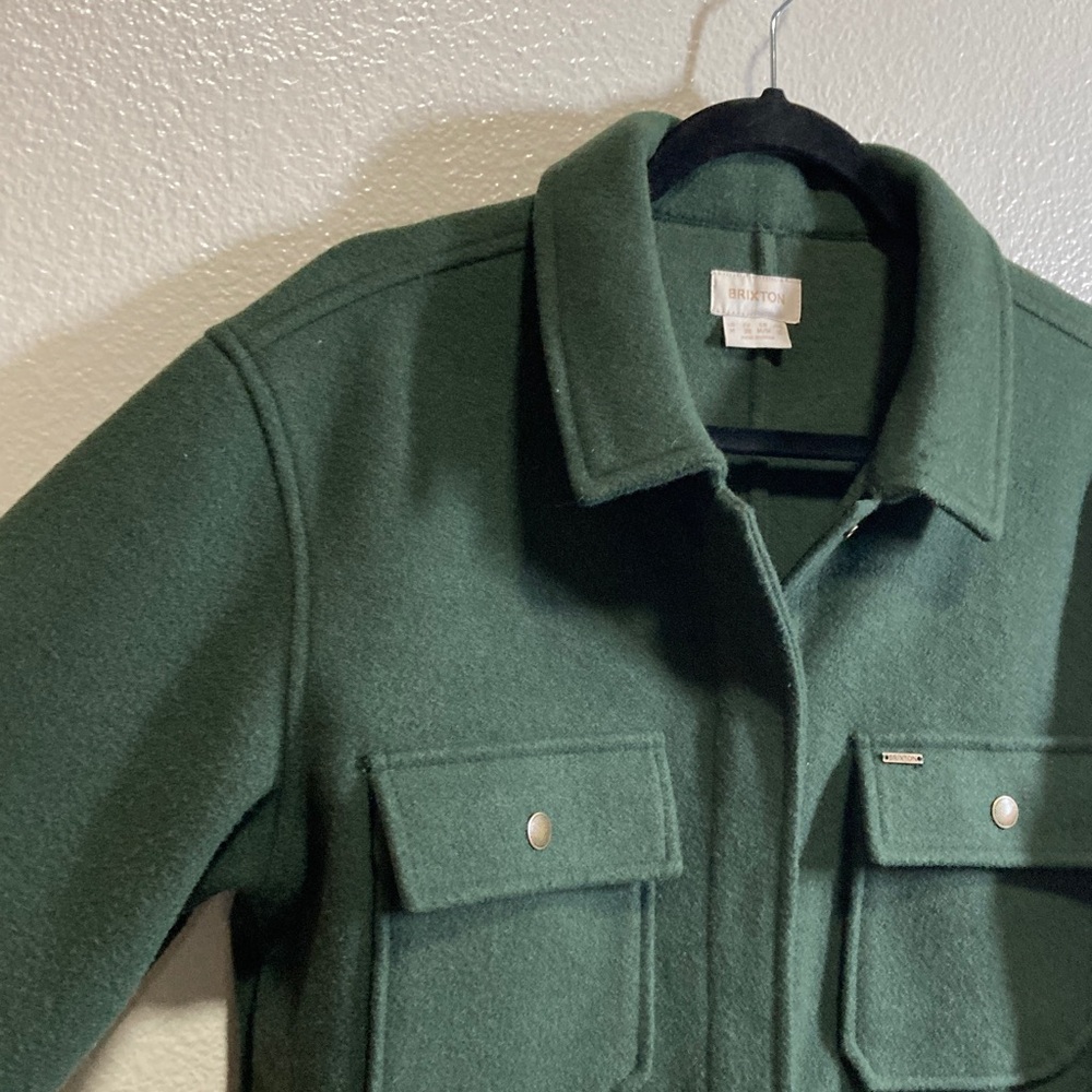 Brixton Durham Shirt Jacket Shacket Deep Forest Green Cabincore Utilitarian sz M - Picture 4 of 12